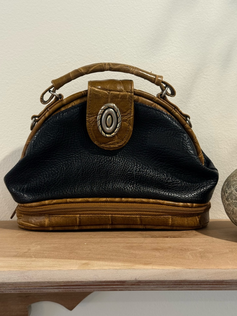 JACKSON Doctor Frame Two-Tone Top-Handle Mini Bag